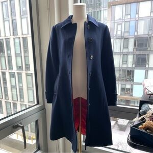 boden women’s elegant mid-length wool collared coat